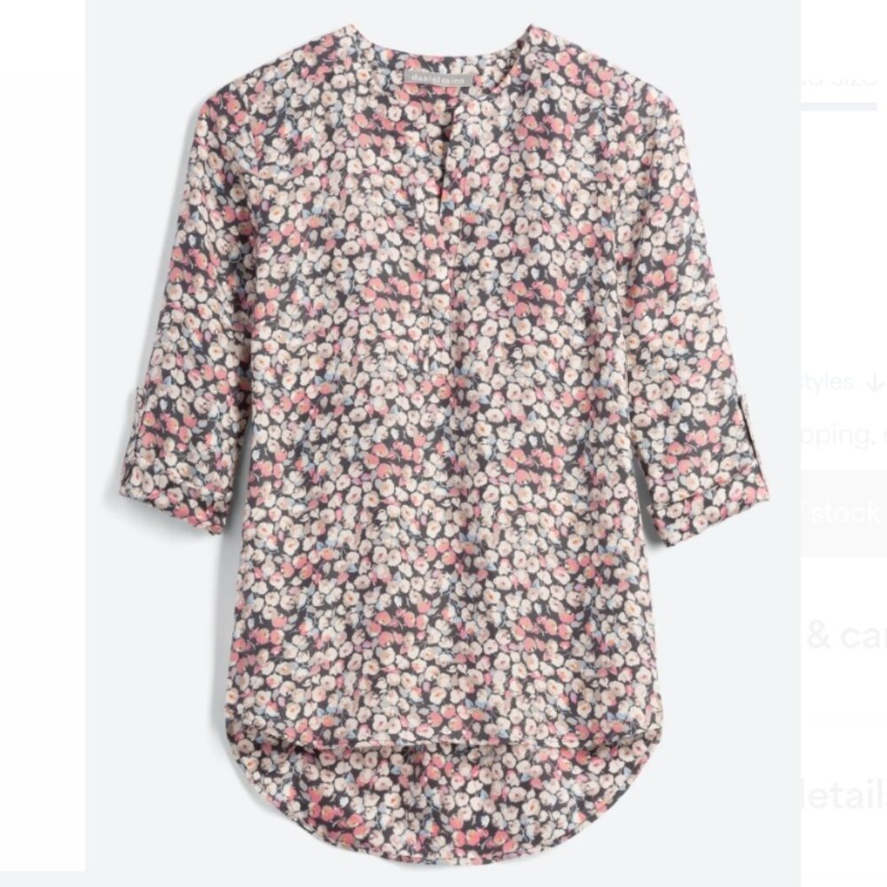 Daniel Rainn Ferraro Split Neck Blouse - Off-White - L